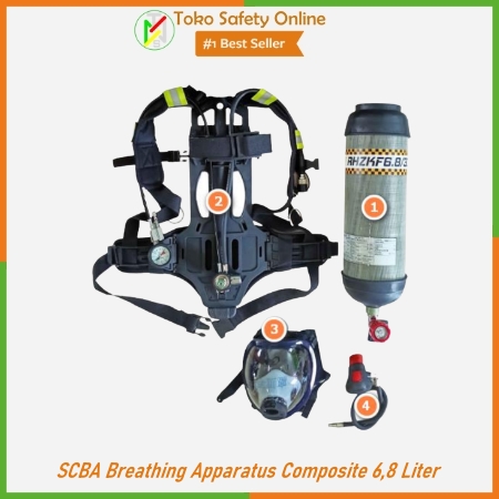 SCBA Breathing Apparatus 6.8 Liter Composite